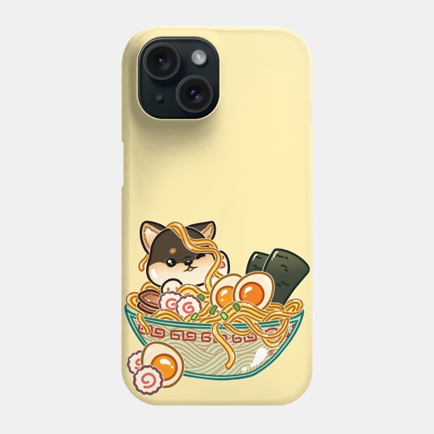 Shiba Inu Dog Ramen Bowl Phone Case by heysoleilart