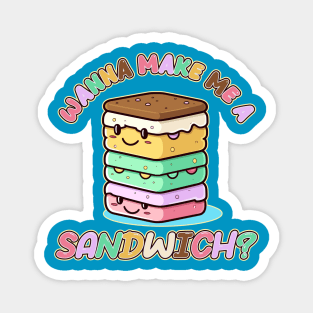 Wanna Make Me a Sandwich? Kawaii Ice Cream Sandwich Magnet