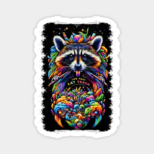 Nebula Raccoon: Living Life in Color Magnet