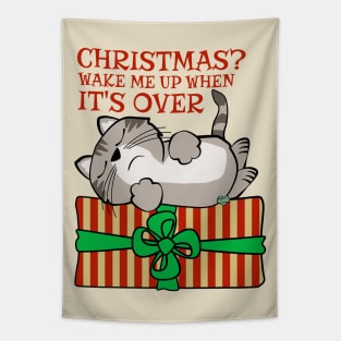 Christmas Wake Me Up When It's Over Tapestry