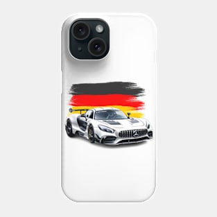 Mercedes Benz amg GT3 with Germany flag Phone Case