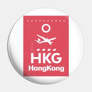 HKG airport red design Pin