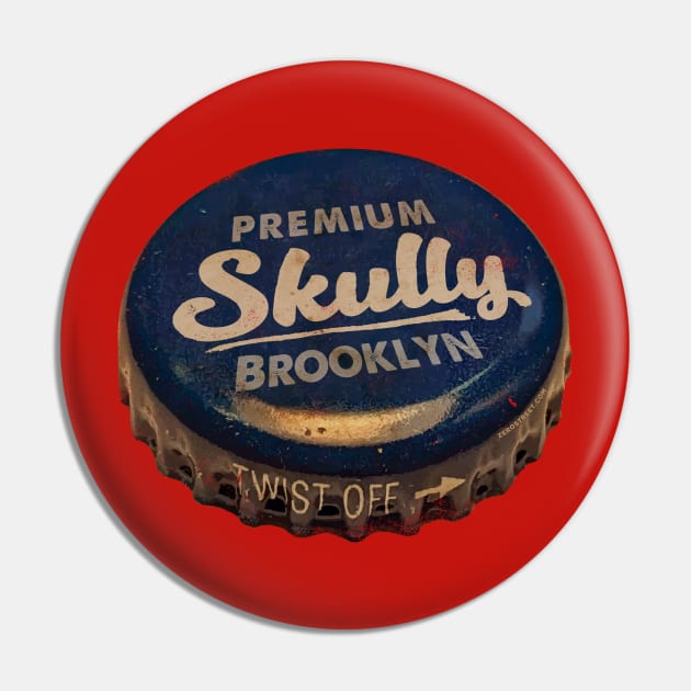 Brooklyn Skully Pin by zerostreet