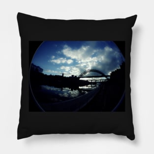 Experimental Fisheye View Of Tyne Bridge Pillow