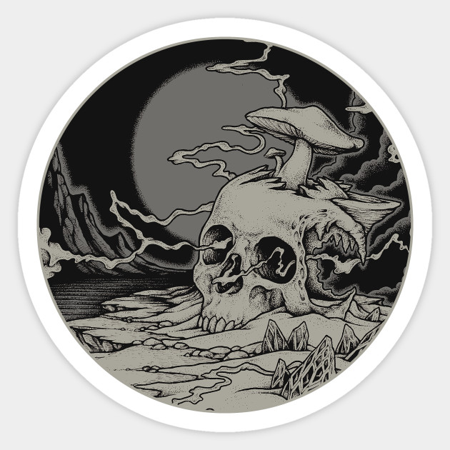 Lost Voyager - Circle - Skull - Sticker