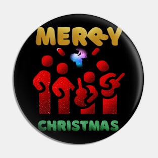 Rock band Christmas Pin