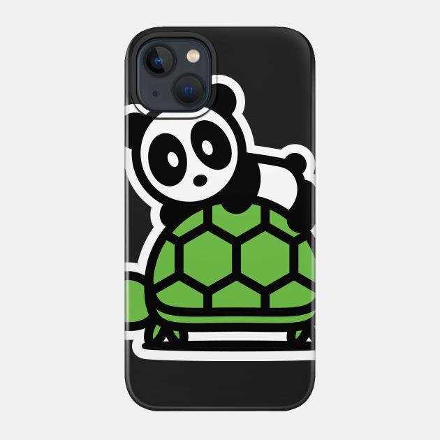 I Like Turtles Bambu Brand Panda Green Shell Slow Turtleneck - Turtles - Phone Case