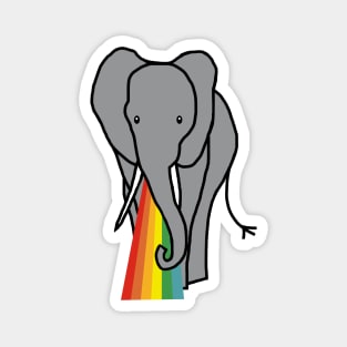 Animals with Rainbow Puke Elephant Magnet