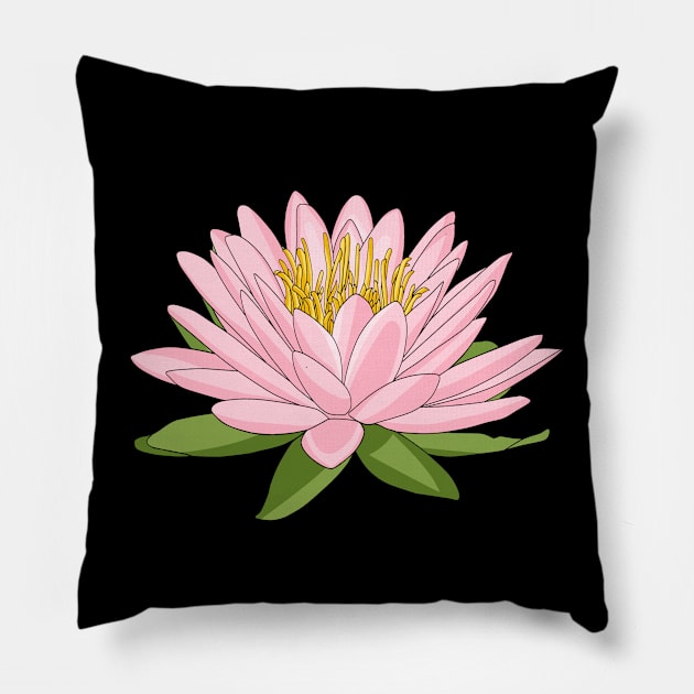 Pink lotus flower blooming Pillow by DangDumrong