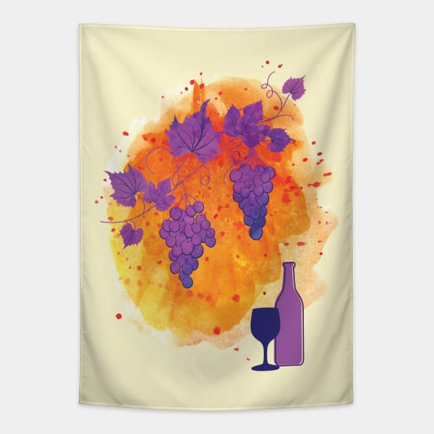 Wine Tapestry by SWON Design