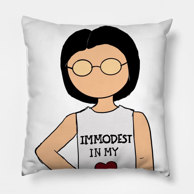 Immodest in my heart Pillow by madnessatadistance