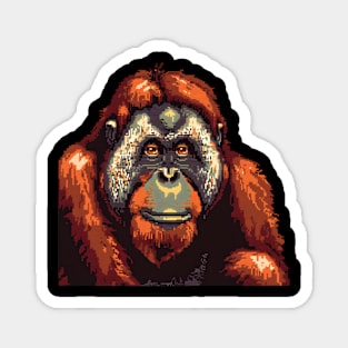 Orangutan in Pixel Form Magnet