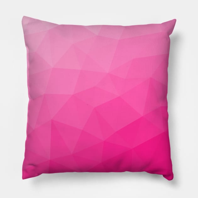 Hot pink Gradient Geometric Mesh Pattern Pillow by PLdesign