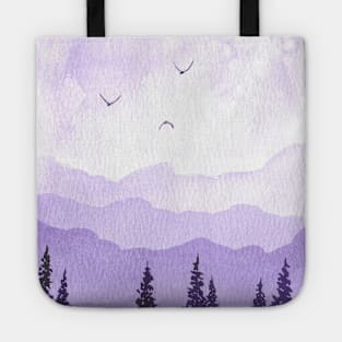 Watercolor mountains Tote