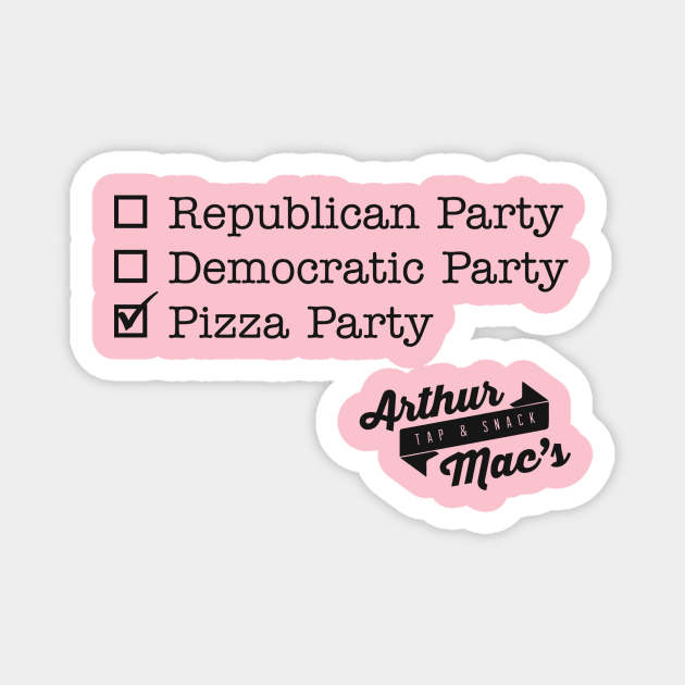 Double Sided Pizza Party Magnet by ArthurMacs