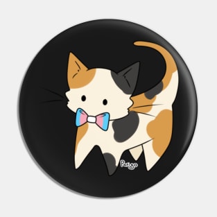 Trans Pride Calico Kitty Pin