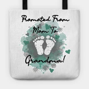 Promoted From Mom To Grandma Pregnancy Announcement Tote