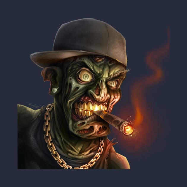 Gangster Hip-Hop Zombie by FlylandDesigns