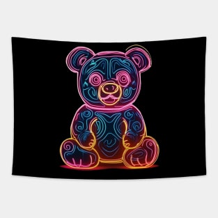 Neon Bear Tapestry