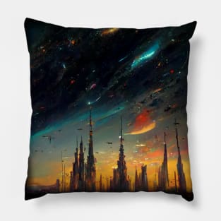 Space City Artwork Pillow