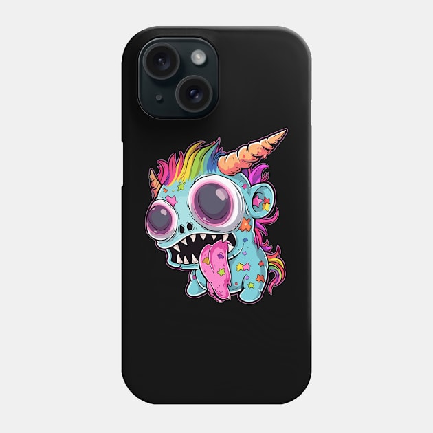 Halloween Heavy Music Lover Zombie Unicorn Heavy Metal Phone Case by QQdesigns