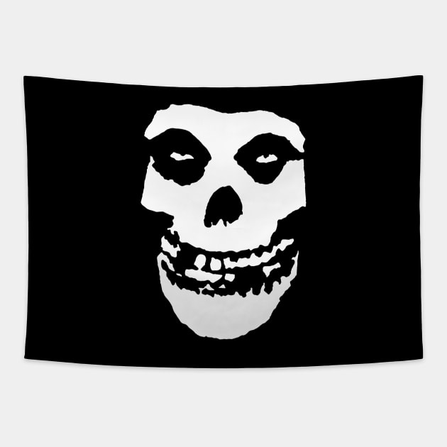 Crimson Ghost Skull Tapestry by zuarangoyang