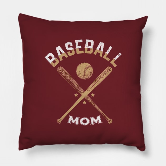 baseball mom Pillow by OutfittersAve