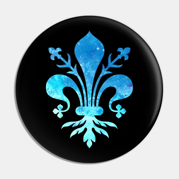 Teal Florence Fleur de Lis Pin by aterkaderk