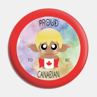 Proud to be Canadian (Sleepy Forest Creatures) Pin