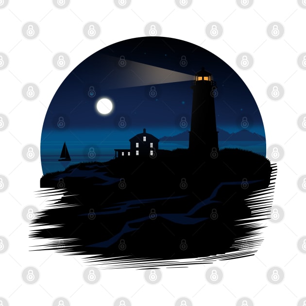 Lighthouse - Night by adamzworld