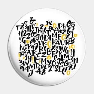 Font uppercase letters punctuation Pin