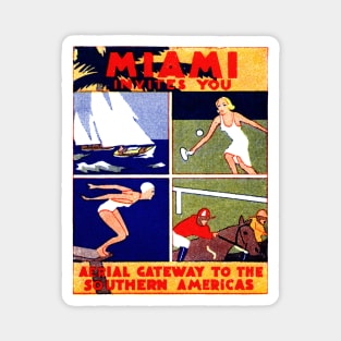 1935 Miami Invites You Magnet