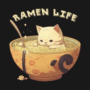 Ramen Life Neko Kawaii T-Shirt