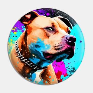 Pitbull Pop Art Pin