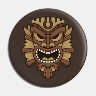 Funny Tribal Tiki Head Pin