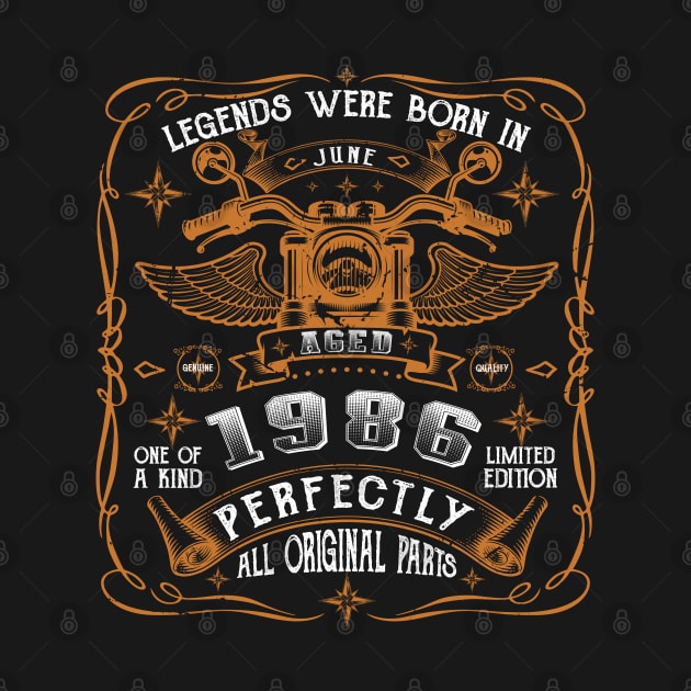 Legends Born In June 1986 37th Birthday by Cartine