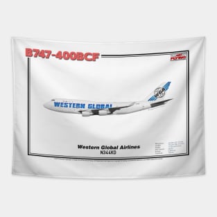 Boeing B747-400BCF - Western Global Airlines (Art Print) Tapestry