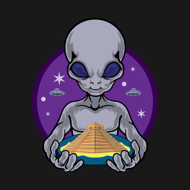 Alien and Pyramid by RockyDesigns