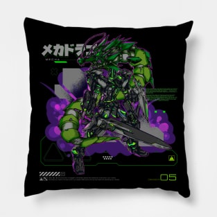 mecha dragon robots Pillow