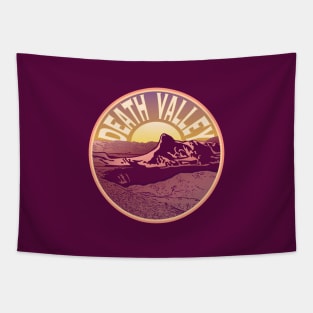 Sunrise In Death Valley WPA Style Logo Tapestry