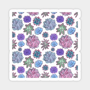 Beautiful Succulent Pattern Magnet