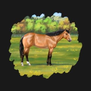 Buckskin Quarter Horse in Pasture T-Shirt