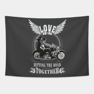 Love Is Hitting The Road Together Tapestry