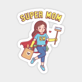 Super Mom Funny Mothers Day Magnet