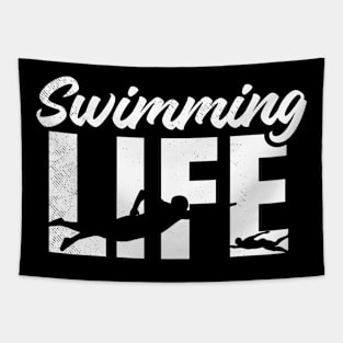 Swimming LIFE funny artistic theme Tapestry