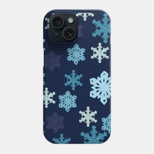 Blue snowflakes Phone Case