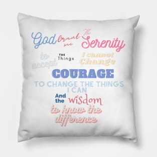 Colorful Serenity Prayer Pillow