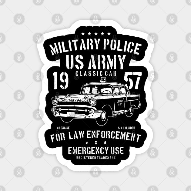 Military Police Vintage Design Magnet by Imp's Dog House