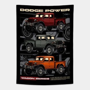 Vintage Power Wagon Truck Tapestry