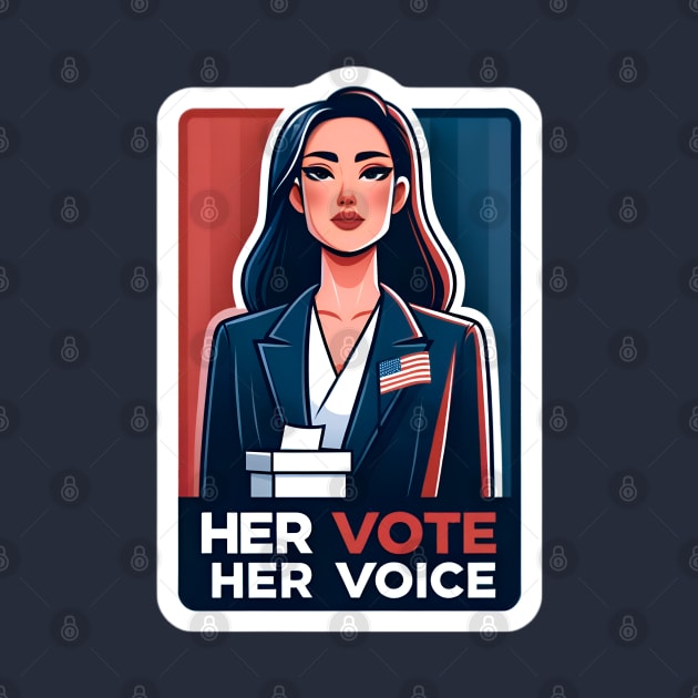 Her Vote, Her Voice - Business Leader Corporate Woman Election by PuckDesign